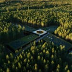 The Plus aerial image in trees